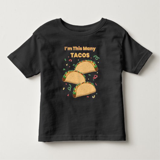Ik ben de derde verjaardag van dit Tacos kind Kinder Shirts (Voorkant)