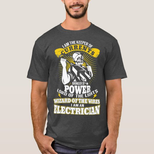Ik ben de dief van Currents Funny Electricia T-shirt (Voorkant)