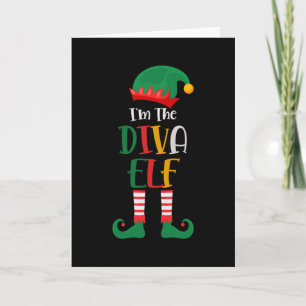 Ik ben de diva-elf bijpassend kerst 2021 kaart