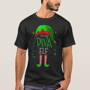 Ik ben de Diva Elf Familie Matching Kostuum Kerstm T-shirt