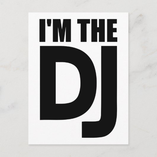 Ik ben de DJ Briefkaart (Voorkant)
