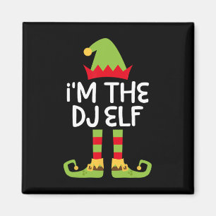 Ik ben de DJ Elf Matching Christmas Elf Magneet