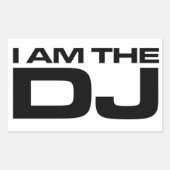 Ik ben de DJ Rechthoekige Sticker (Voorkant)