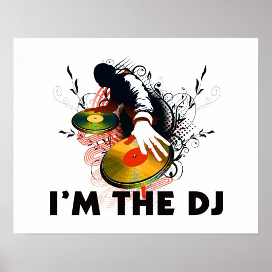 Ik ben de DJ Rockin de Platenspelers Poster (Voorkant)