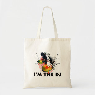 Ik ben de DJ Rockin de Platenspelers Tote Bag