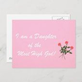 Ik ben de dochter van de Allerhoogste God! Briefkaart (Voorkant / Achterkant)