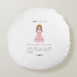Ik ben de dochter van de King Colourful Schattige Rond Kussen