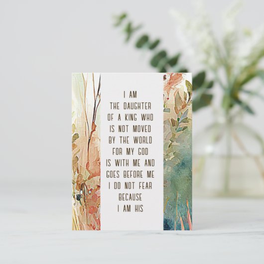 Ik ben de dochter van een Christelijk Koninklijk G Briefkaart (Staand voorkant)