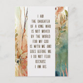 Ik ben de dochter van een Christelijk Koninklijk G Briefkaart (Voorkant)