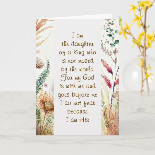 Ik ben de dochter van een Christelijk Koninklijk G Kaart (Gele Bloem)