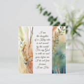 Ik ben de dochter van een King Christelijk Quote K (Staand voorkant)