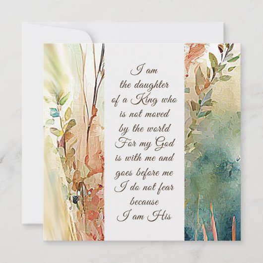 Ik ben de dochter van een King Christelijk Quote K (Voorkant)
