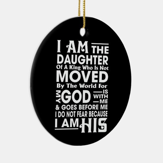 Ik ben de dochter van een koning keramisch ornament (Rechts)