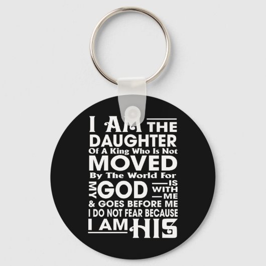 Ik ben de dochter van een koning sleutelhanger (Voorkant)