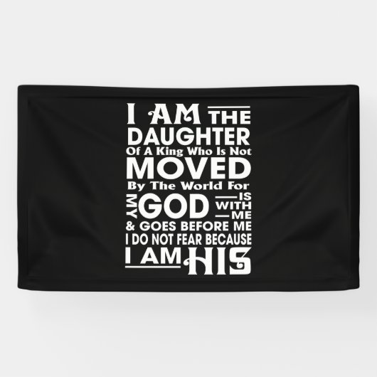 Ik ben de dochter van een koning spandoek (Horizontaal)