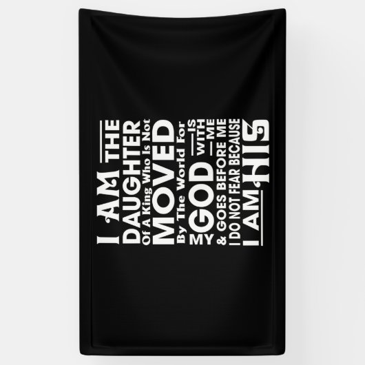 Ik ben de dochter van een koning spandoek (Verticaal)