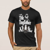 Ik ben de Dogfather Fun Dog Dad T-shirt (Voorkant)