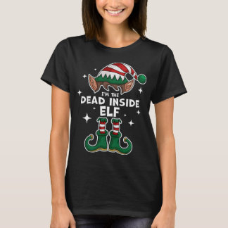 Ik ben de Dood Inside Elf Matching Familie Kerstmi T-shirt