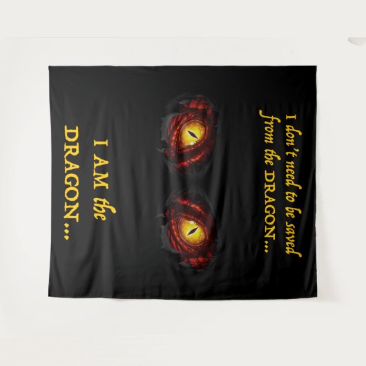 Ik ben de draak wandkleed (Voorkant (horizontaal))