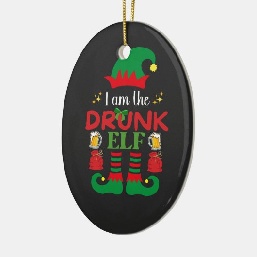 Ik ben de Drink elf Keramisch Ornament (Links)