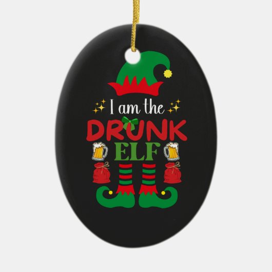 Ik ben de Drink elf Keramisch Ornament (Voorkant)