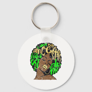 Ik Ben De Dromen Van Mijn Voorouders Afro Zwarte K Sleutelhanger