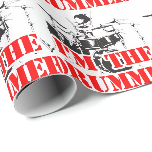 Ik ben de Drummer Cadeaupapier (Rol Hoek)