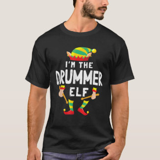 Ik ben de drummer van de Elf Matching Christmas Fa T-shirt