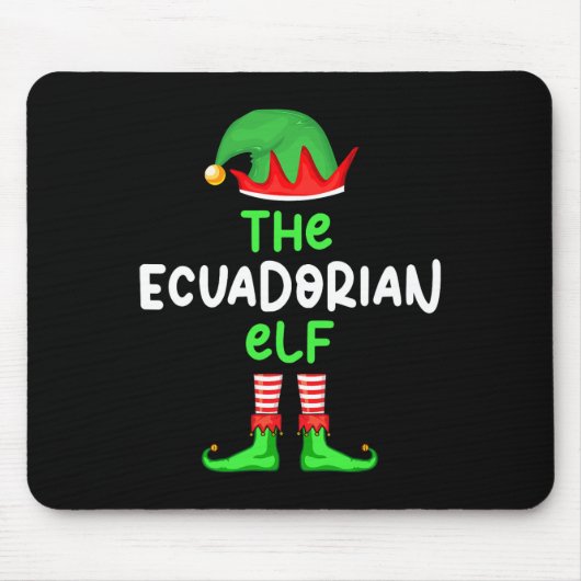 Ik ben de Ecuadoraanse Elf Ecuador Kerst Fun Pajam Muismat (Voorkant)