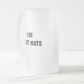 Ik ben de eerste moeder. Zwart-wit. Matglas Bierpul (Voorkant links)