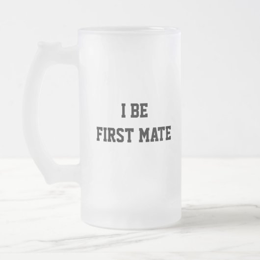 Ik ben de eerste moeder. Zwart-wit. Matglas Bierpul (Links)