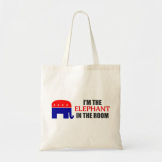 Ik ben de Elephant in de Room Canvas tas