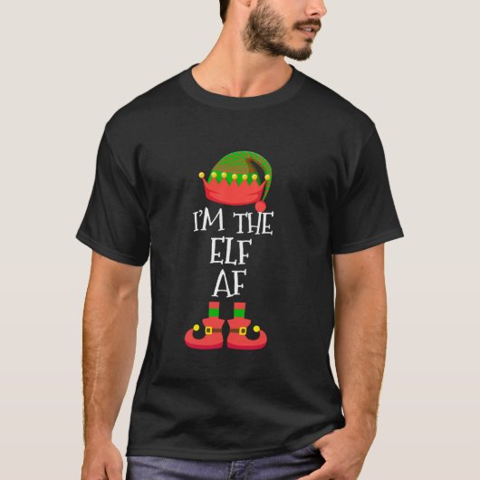 IK BEN DE ELF AF T-shirt Kerstvakantie Elf Squad K (Voorkant)