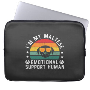 Ik ben de Emotional Support Human van mijn Maltese Laptop Sleeve
