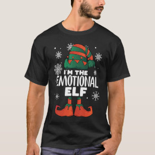 Ik ben de Emotionele Elf Kerstmannen familie Emo T-shirt