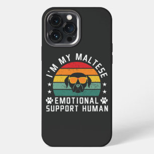 Ik ben de emotionele steun van mijn Maltezer hond iPhone 13 Pro Max Hoesje
