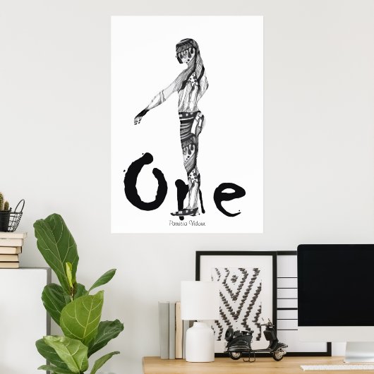 Ik ben de enige figuur poster (Thuiskantoor)