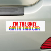 Ik ben de enige homo in deze Humor van LGBT Funny, Bumpersticker (Op auto)