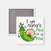 Ik ben de erwt van Nana in een pod 1 Magneet (Voorkant / Achterkant)