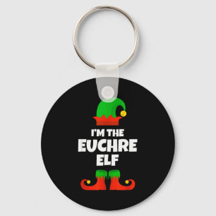 Ik ben de Euchre Elf Familie Pyjama Kerst Grappig  Sleutelhanger