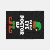Ik ben de Eye Doctor Elf Family pyjama kerstpret Fleece Deken (Voorkant (Horizontaal))