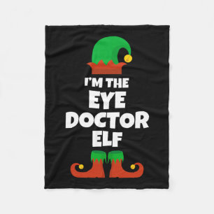 Ik ben de Eye Doctor Elf Family pyjama kerstpret Fleece Deken