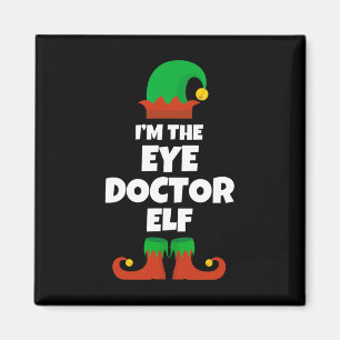 Ik ben de Eye Doctor Elf Family pyjama kerstpret Magneet