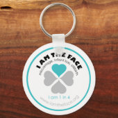IK BEN DE FACE Blue Sleutelhanger (Voorkant)
