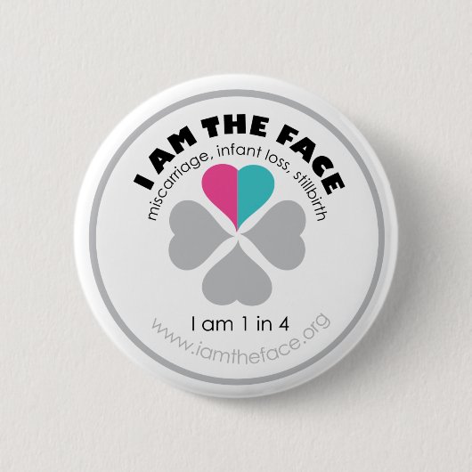 IK BEN DE FACE Pink en Blue Button (Voorkant)