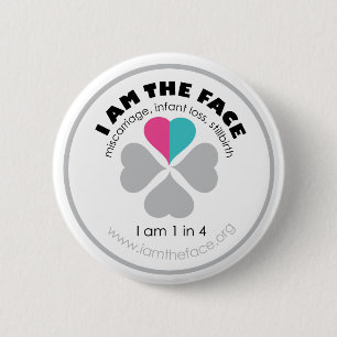 IK BEN DE FACE Pink en Blue Button