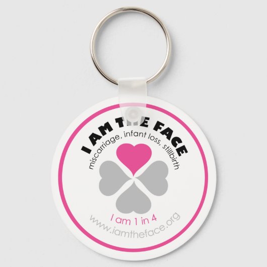 IK BEN DE FACE Pink Sleutelhanger (Voorkant)