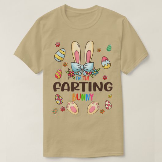 Ik ben de Farting Bunny Easter Day Matching Family T-shirt (Design voorkant)