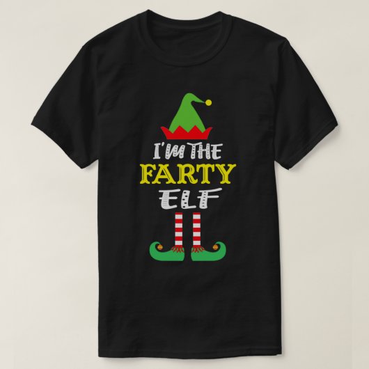 Ik ben de Farty Elf Matching Familie Kerst T-shirt (Design voorkant)