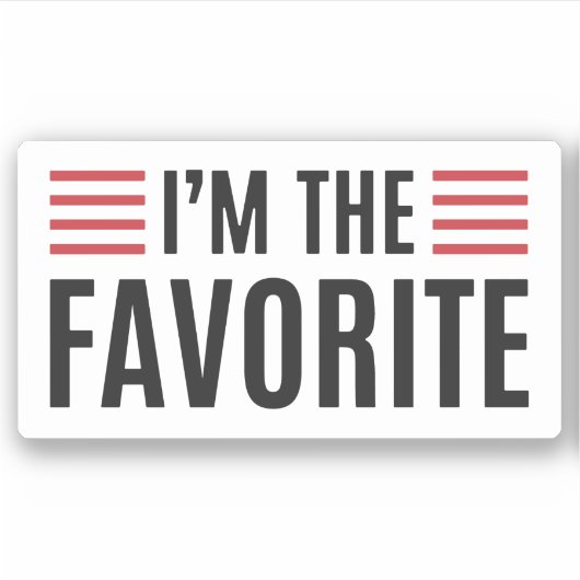 Ik ben de favoriet sticker (Voorkant)